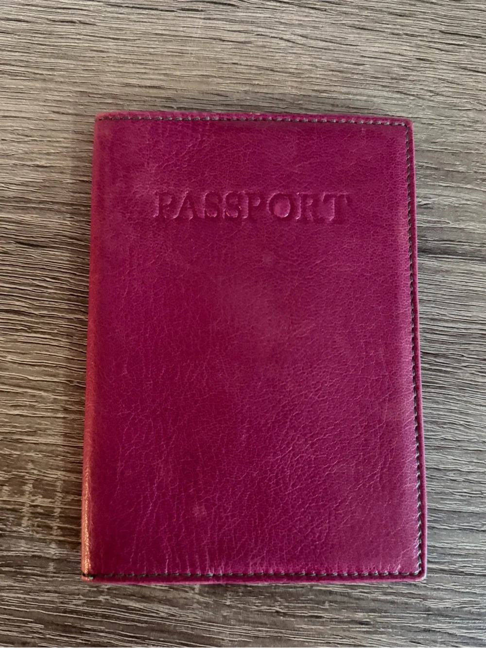 Tusk Fuchsia Siam Goatskin Leather Passport Cover